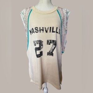 Cream and Black Nashville 27 Embellished sleeved Knit Top